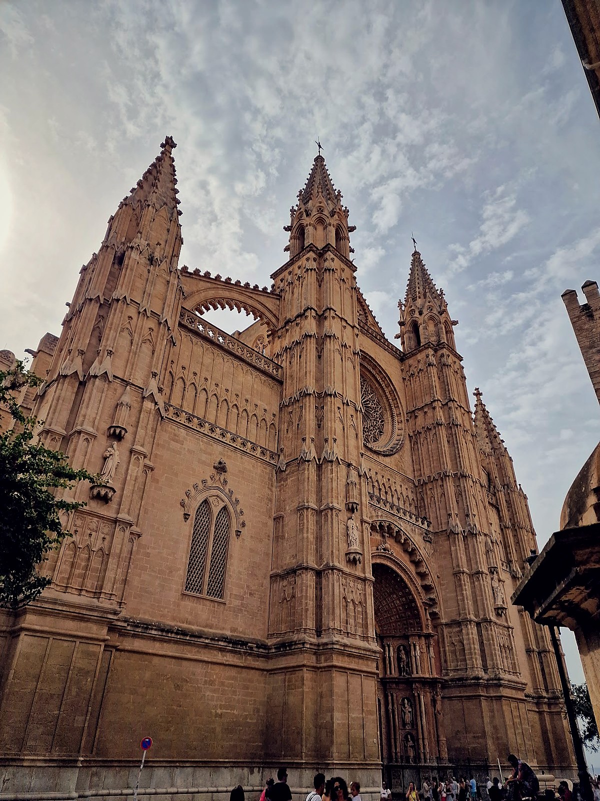 La Seu gothic cathedral in Palma de Mallorca at golden hour